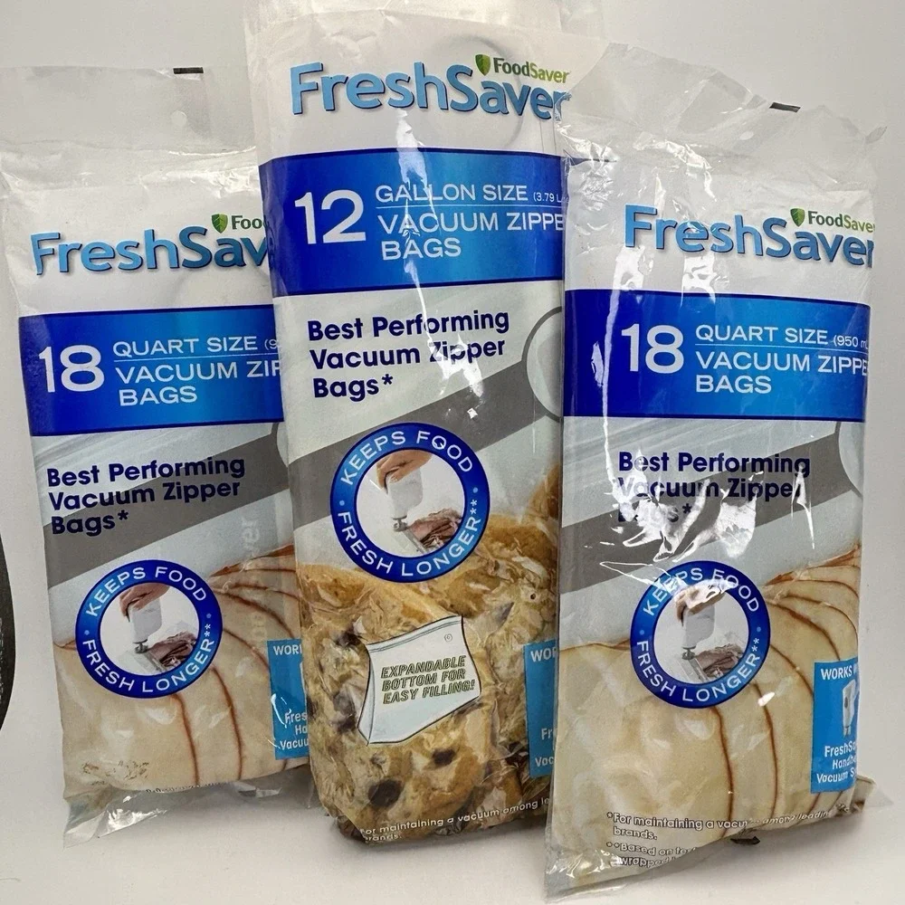 Lot For‎ Zicmiche Food Saver Fresh Saver 36 1 Quart & 12 Gallon Size Vacuum Pack